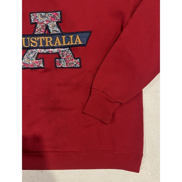 Vintage Delta Australia Crewneck Sweatshirt Embroidered See Measurements Red - Picture 2 of 10